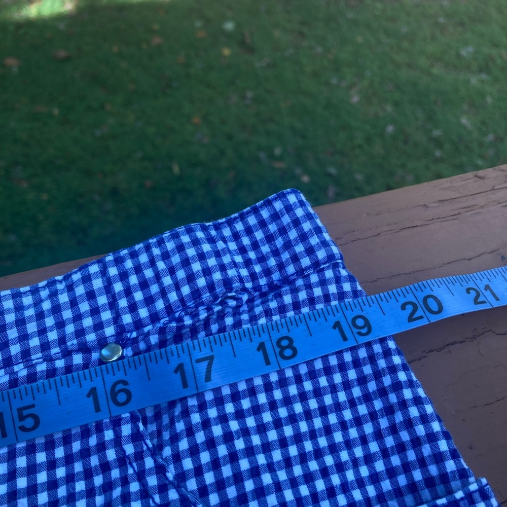 Rudy Rd. Blue checked Capri pants - Picture 8 of 10